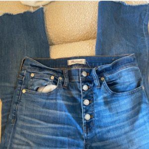 madewell high waisted crop flare jeans